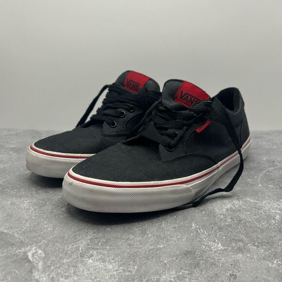 VANS Off The Wall Mens Black Low Top Skateboard Sneaker Size 10 Streetwear - Picture 1 of 15